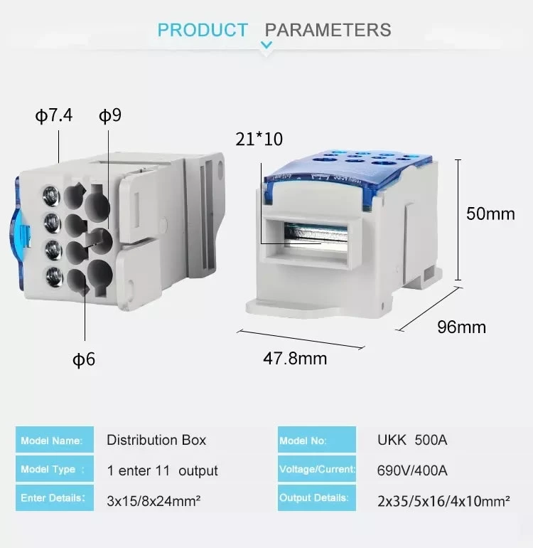 UKK 500A distribution terminal block UKK series