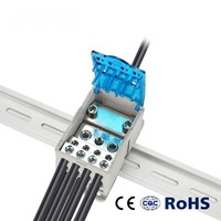 Ukk 500A DIN Rail Electrical Distribution Block Screw Connection