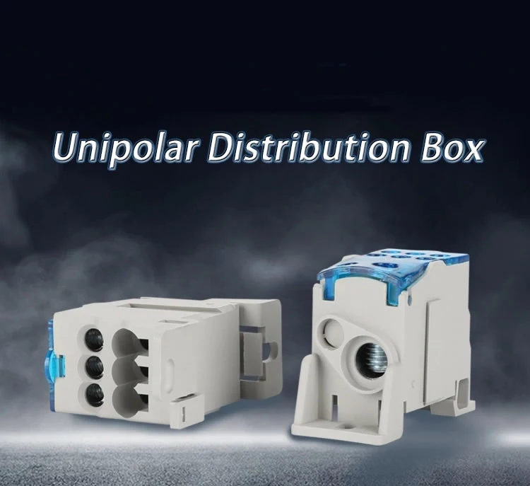 Unipolar Modular Panel Power Screw Cage Distribution Terminal Block