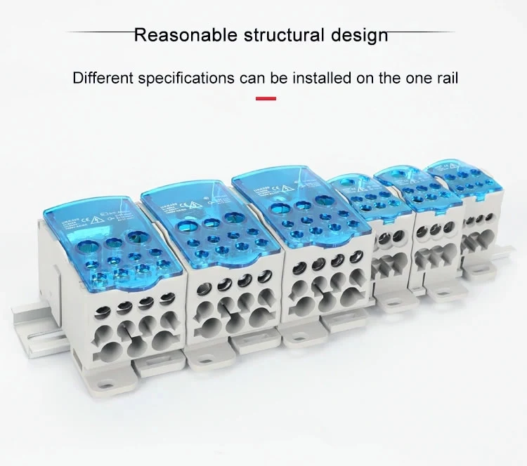 Unipolar Modular Panel Power Screw Cage Distribution Terminal Block